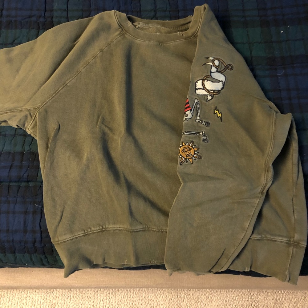 Zadig & Voltaire Green Embroidered Crewneck